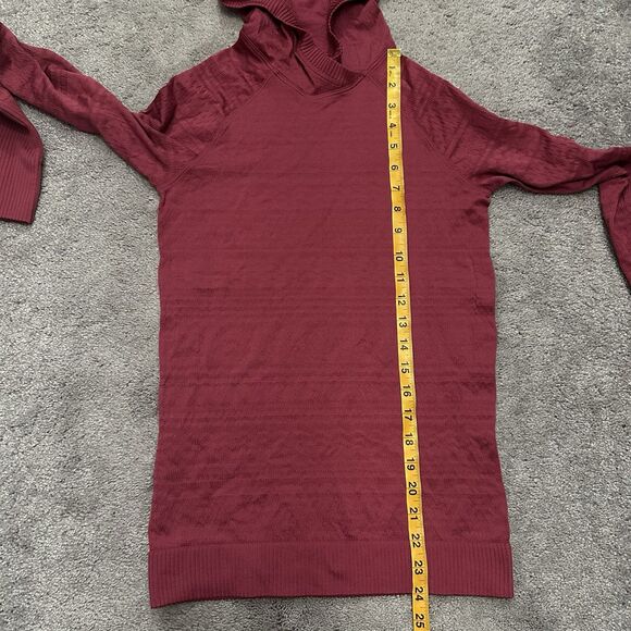 Lululemon Rest Less Hoodie 6 Textured Pullover Pink Body Skimming Running Gym - Picture 9 of 12